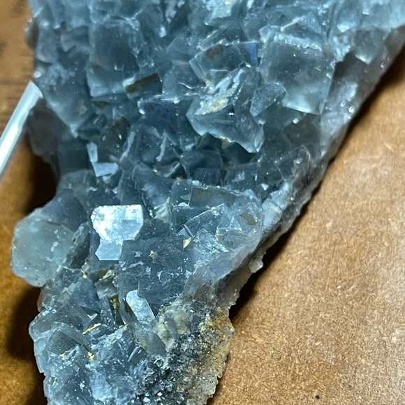 Cubic Fluorite on Druze Quartz - Picture 16 of 16